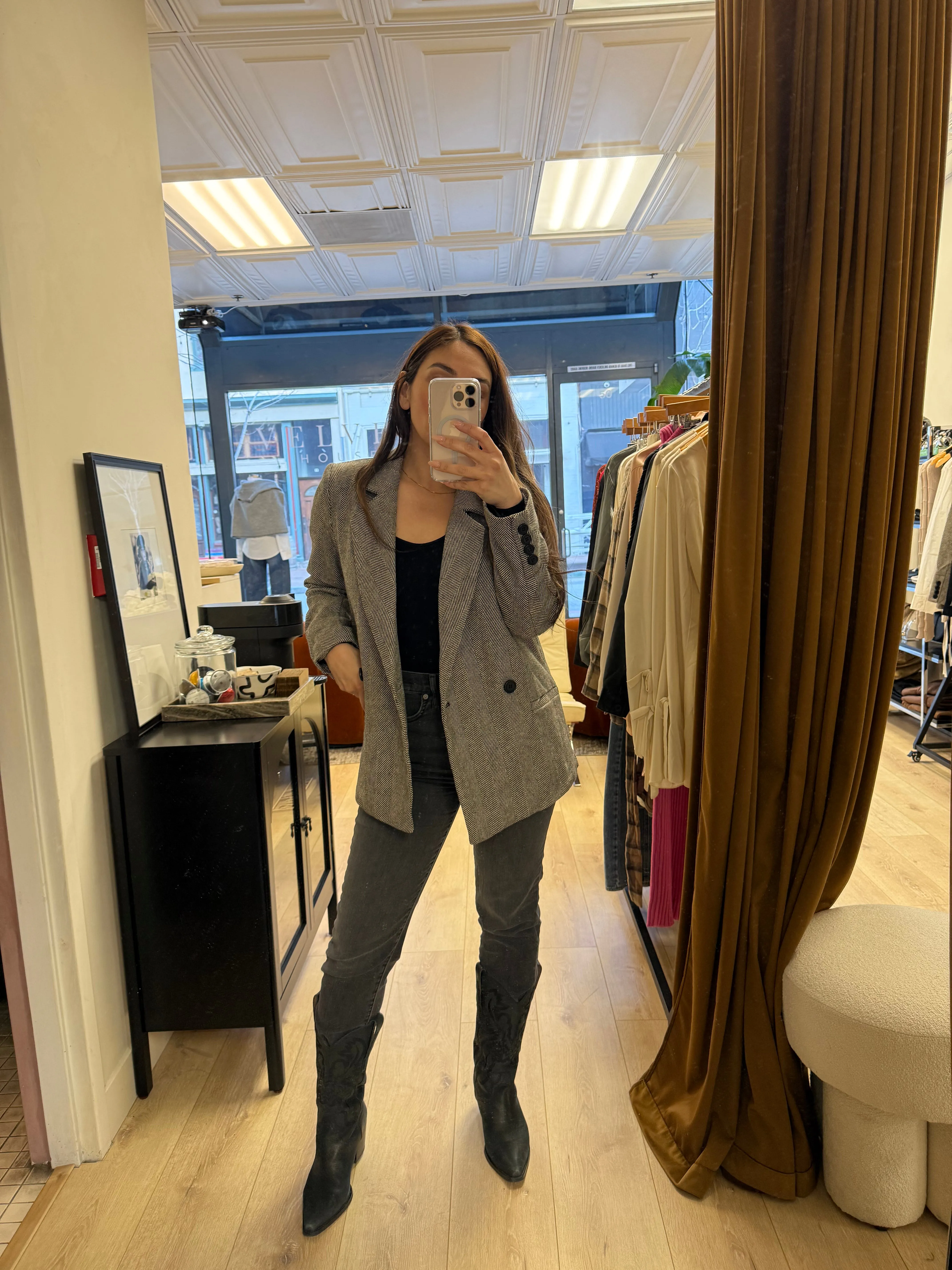 Notch your Average Line Blazer sold by Velvet House