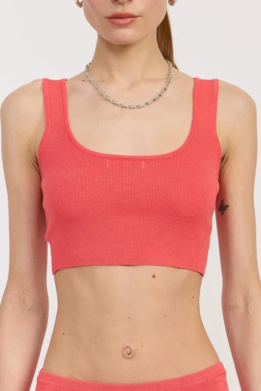 Sleevelss Cropped Top With Back Twist sold by Velvet House