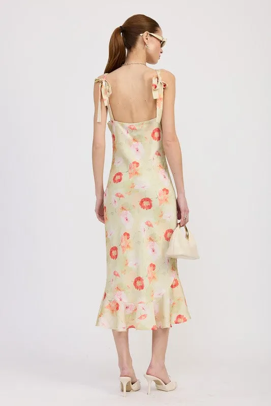 Can't Miss Satin Midi Dress With Scoop Neck sold by Velvet House product image thumbnail 3