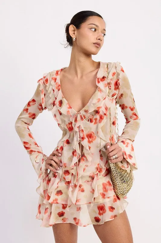 Monet Sheer Peplum Top sold by Velvet House