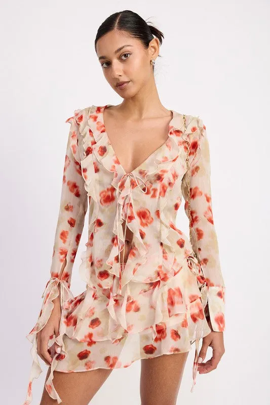 Monet Sheer Peplum Top sold by Velvet House product image thumbnail 2