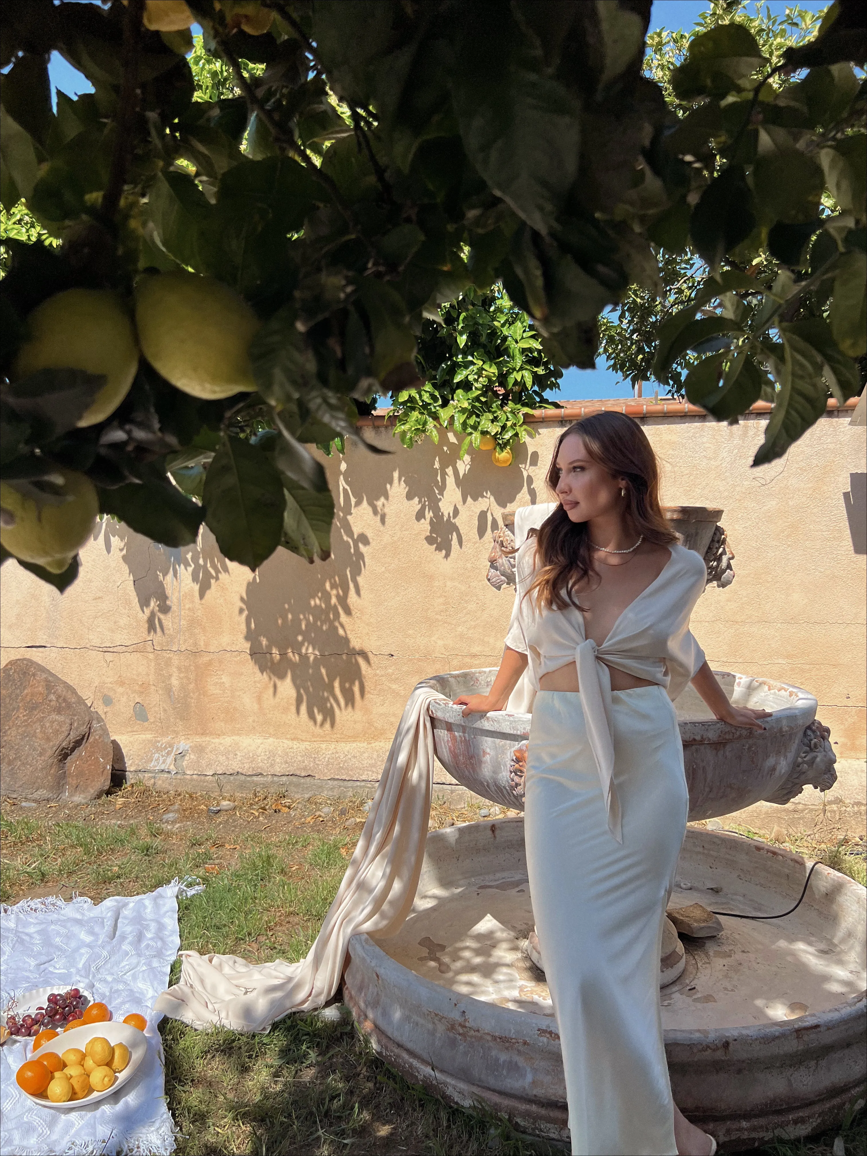 Pastel Butter Maxi Skirt with side Slit sold by Velvet House product image thumbnail 5