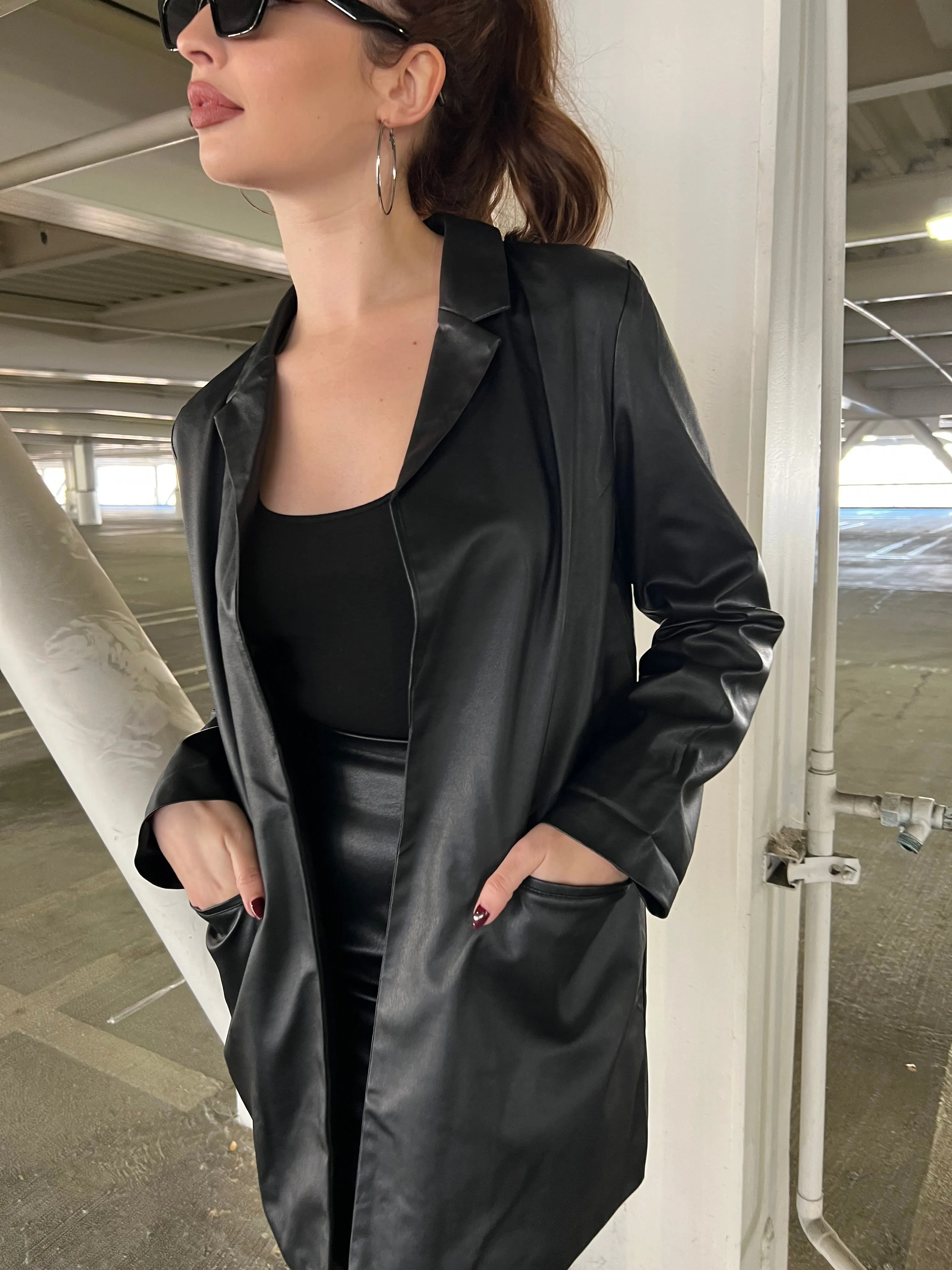 Boss Babe Faux Leather Blazer sold by Velvet House product image thumbnail 2