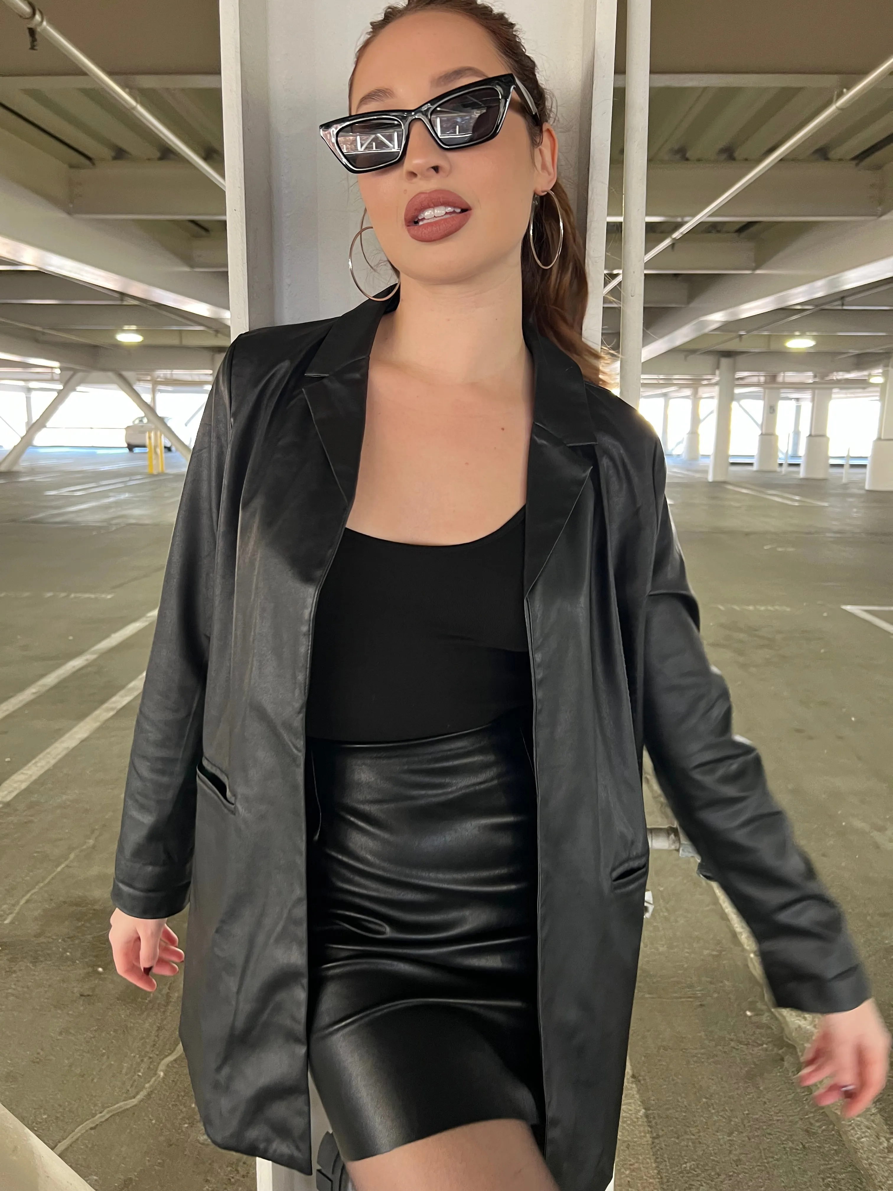 Boss Babe Faux Leather Blazer sold by Velvet House product image thumbnail 5