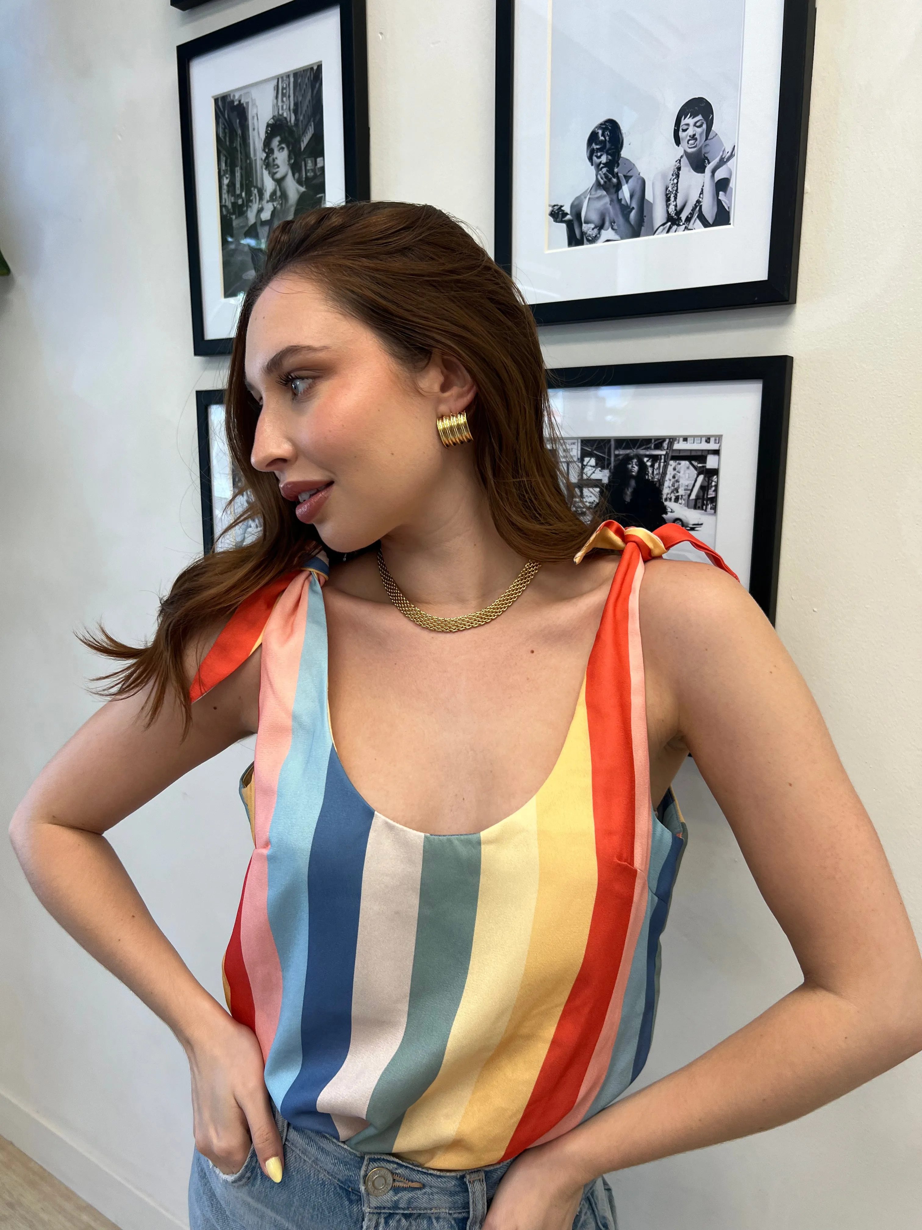 Just Add Summer Tie Tank sold by Velvet House