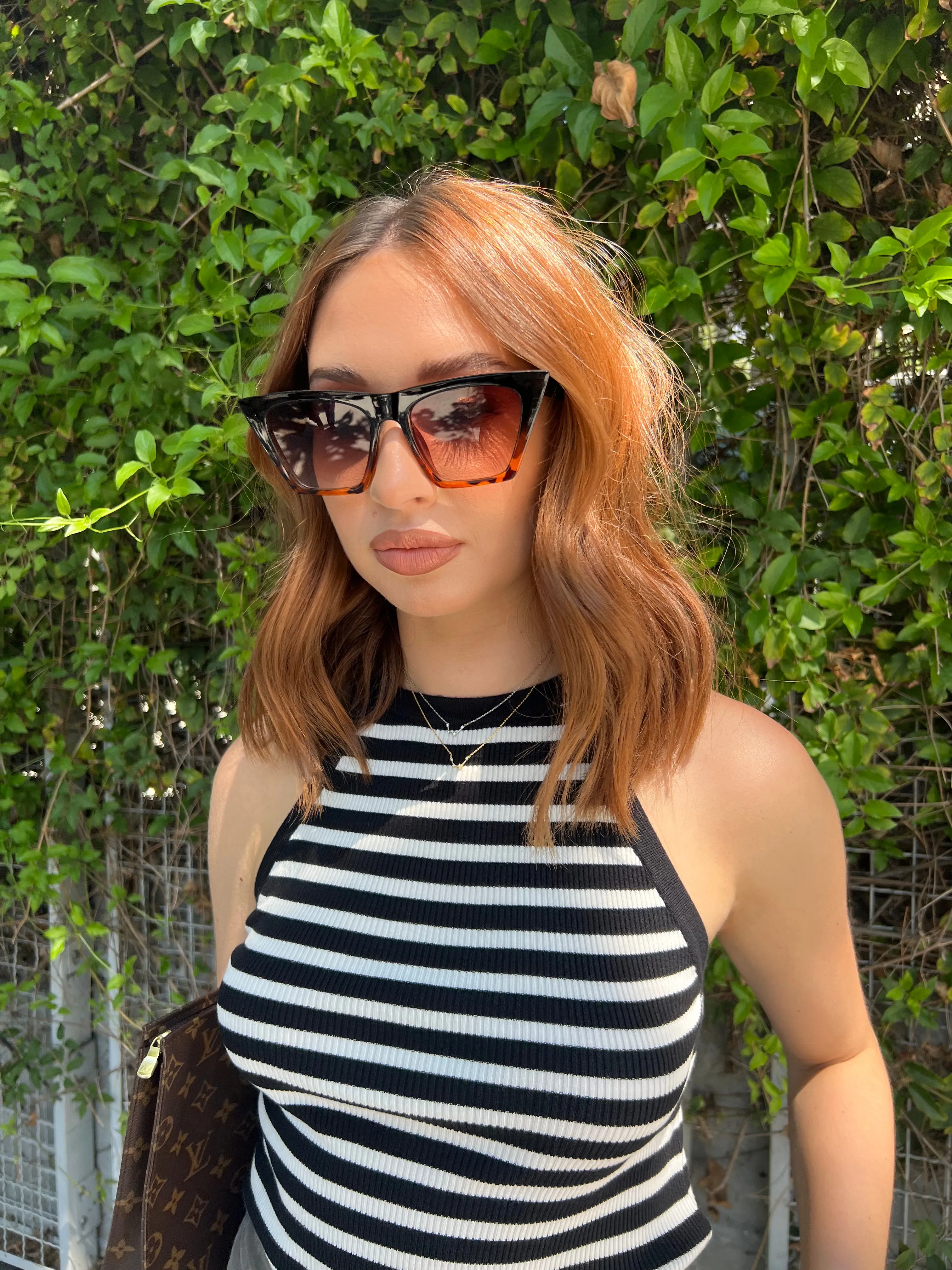 KNITTED STRIPED HIGH NECK TOP sold by Velvet House product image thumbnail 2