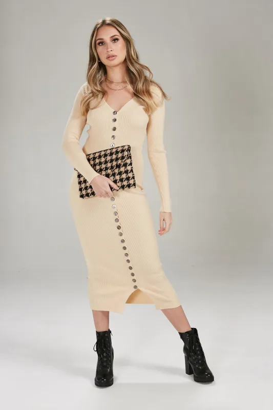 Monica Button Front Dress sold by Velvet House