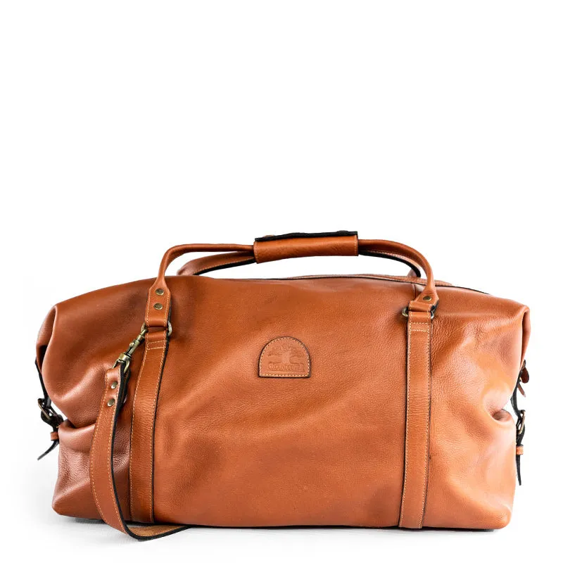 Travel bag made by Groundcover Leather Company