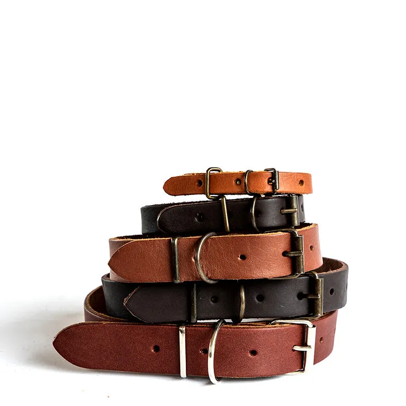 Dog Collars made by Groundcover Leather Company