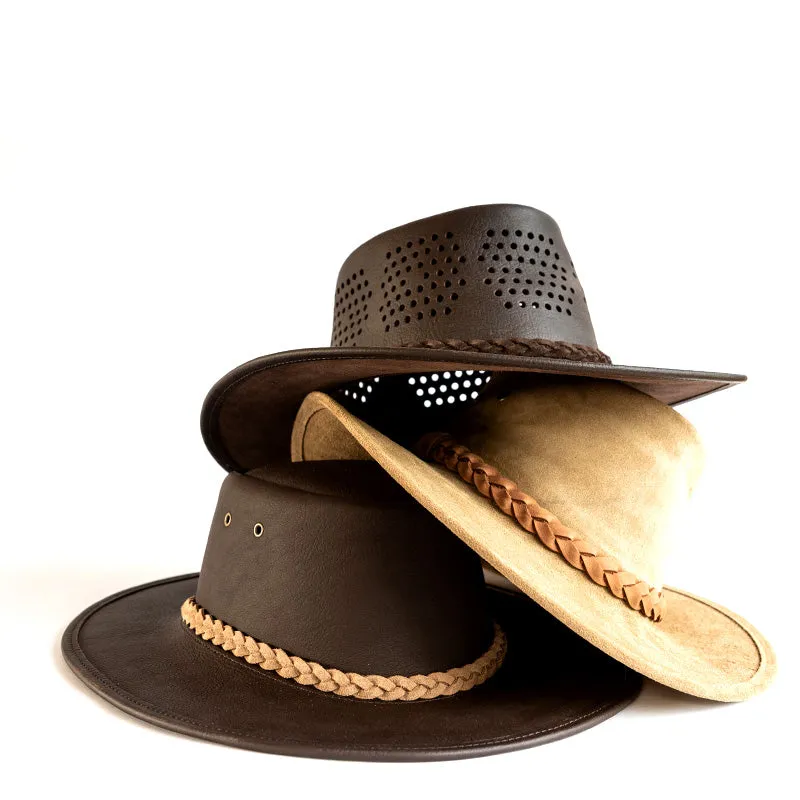 Hats made by Groundcover Leather Company