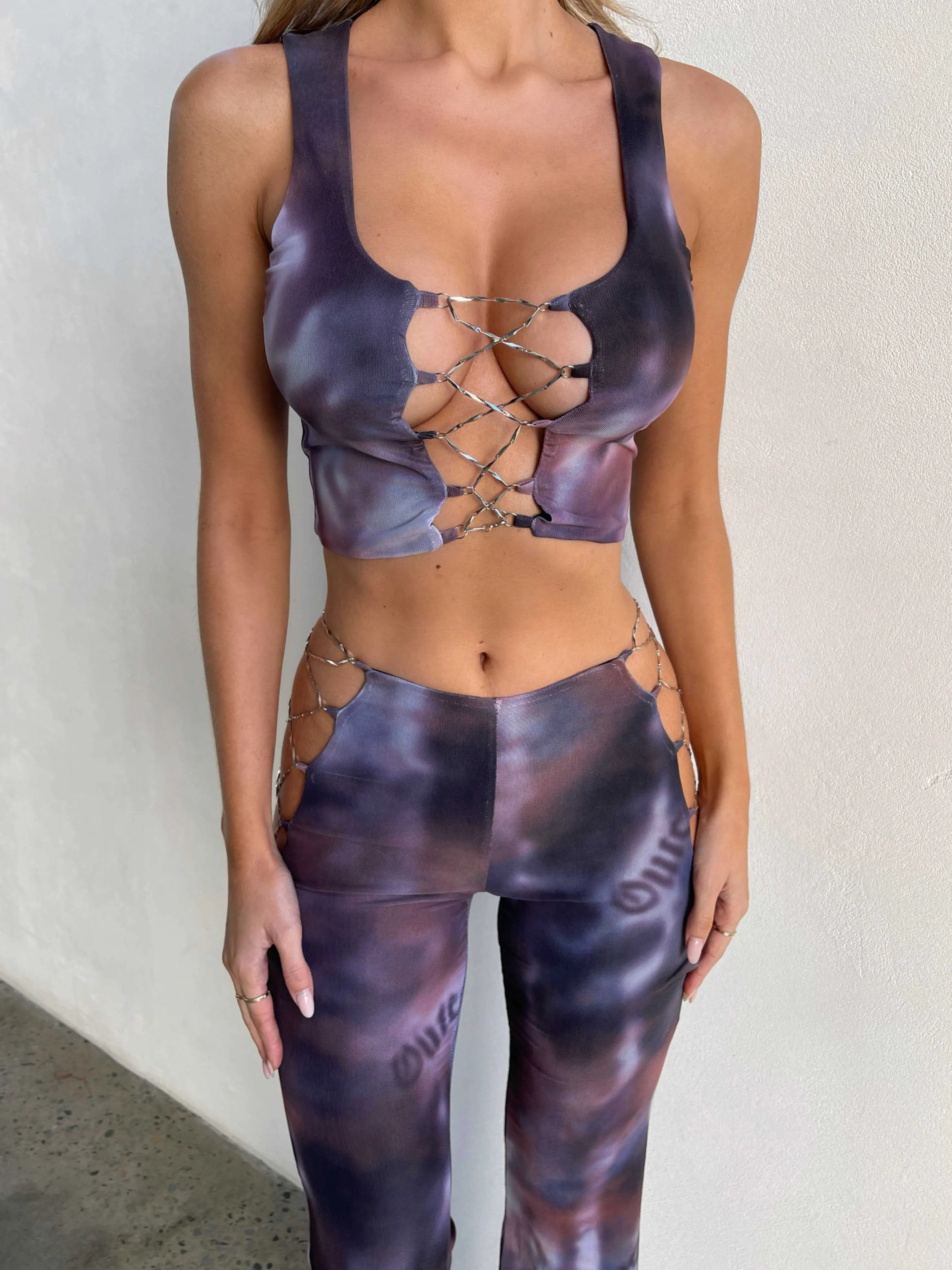 ZAFIRA CROP TOP ABSTRACT AUTUMN sold by Outcast Clothing product image thumbnail 4