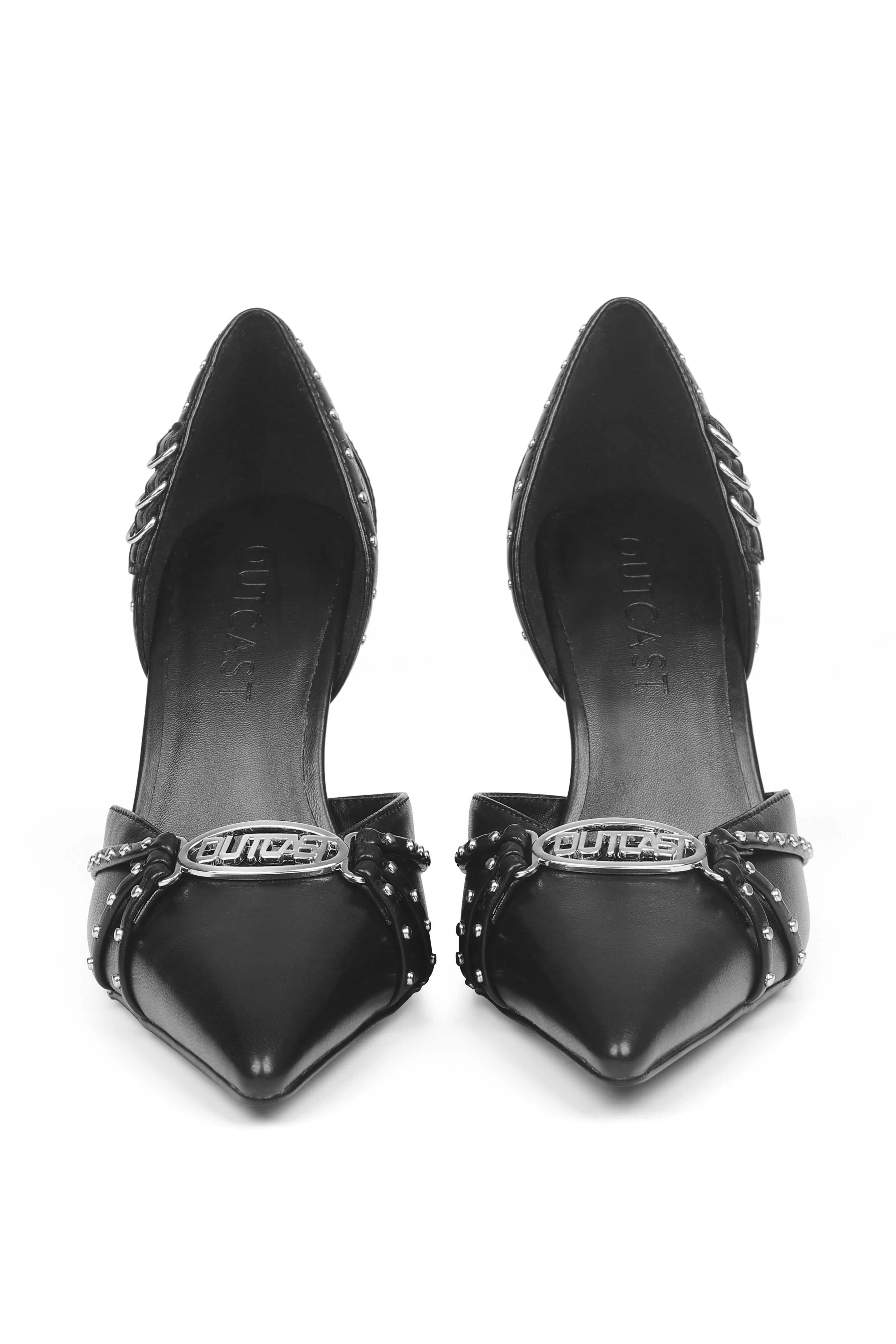 ZANETA PU HEELS BLACK sold by Outcast Clothing