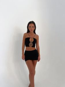 TANAH CROP TOP BLACK - OUTCAST EXCLUSIVES sold by Outcast Clothing