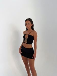 TANAH CROP TOP BLACK - OUTCAST EXCLUSIVES sold by Outcast Clothing
