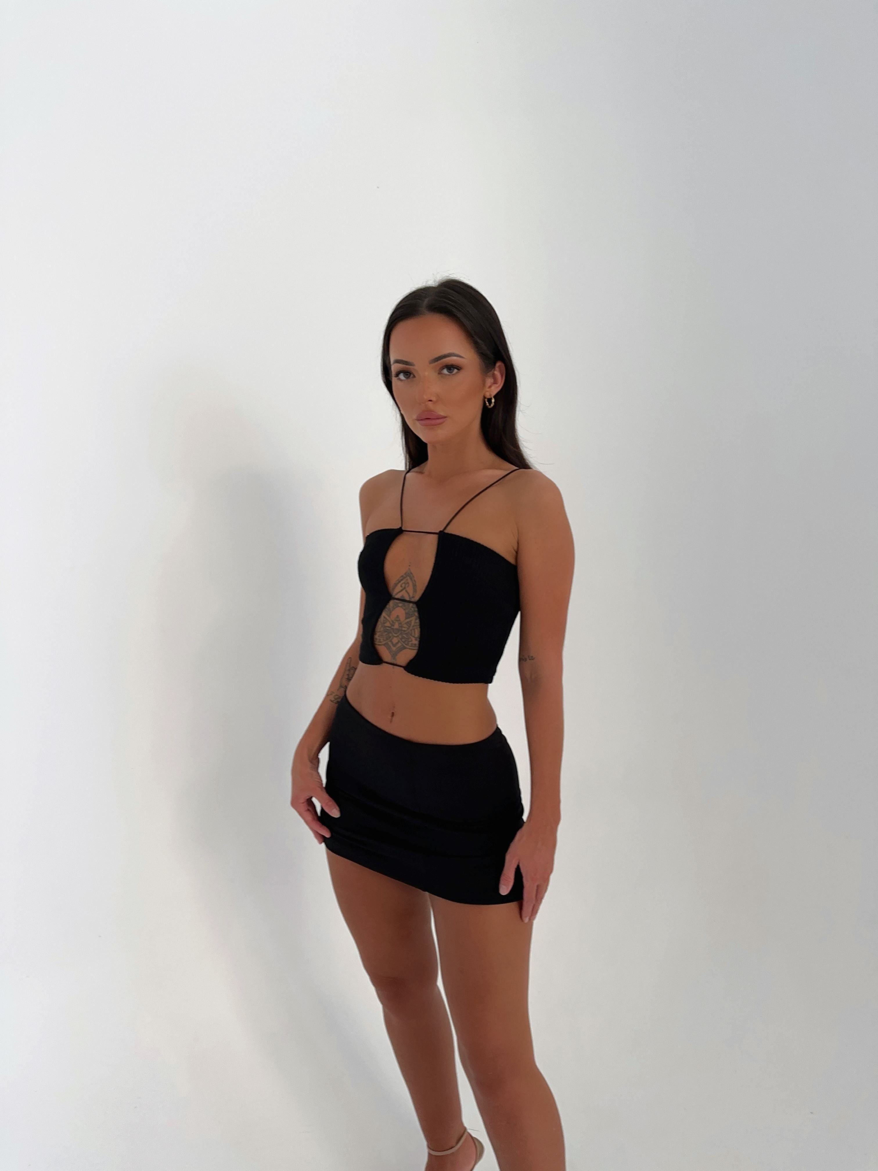TANAH CROP TOP BLACK - OUTCAST EXCLUSIVES sold by Outcast Clothing product image thumbnail 6