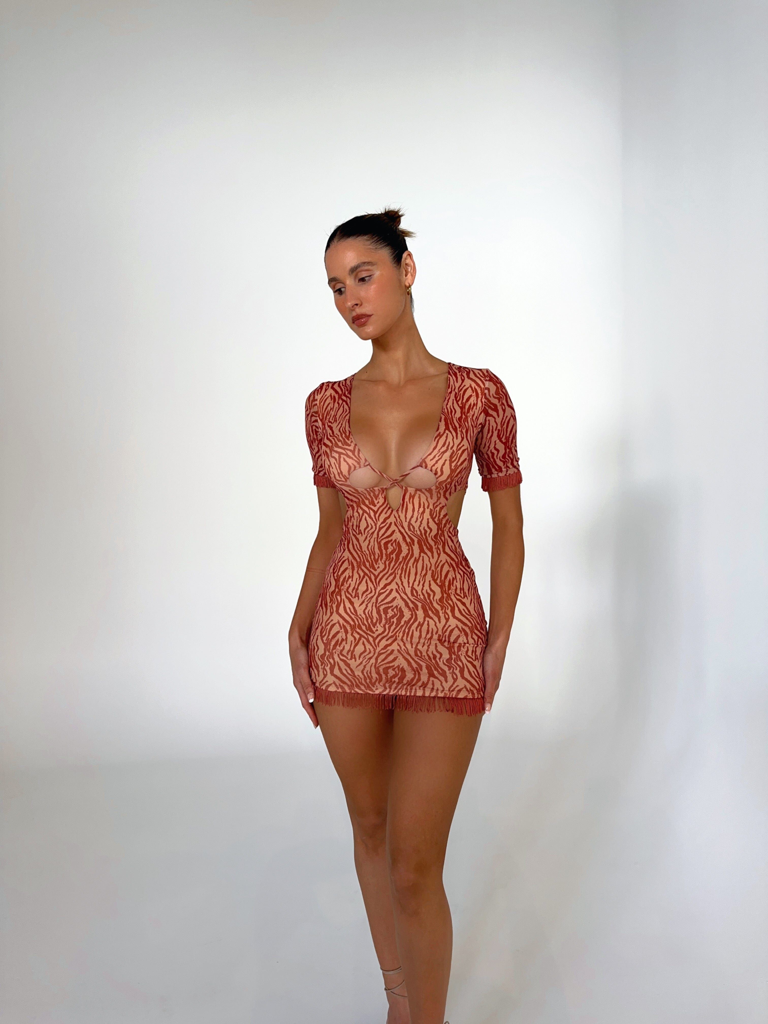 RORI PRINTED MINI DRESS - OUTCAST EXCLUSIVES sold by Outcast Clothing