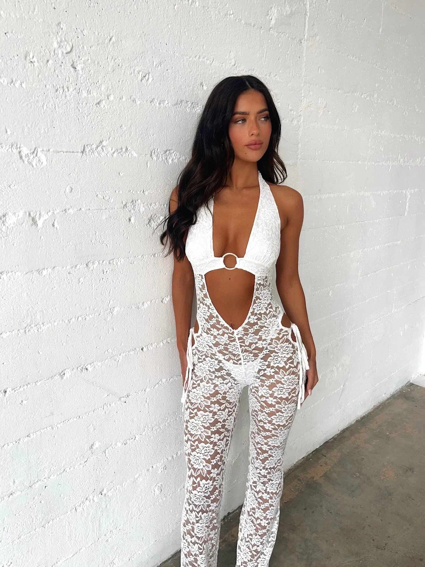 CHELSEA JUMPSUIT WHITE sold by Outcast Clothing