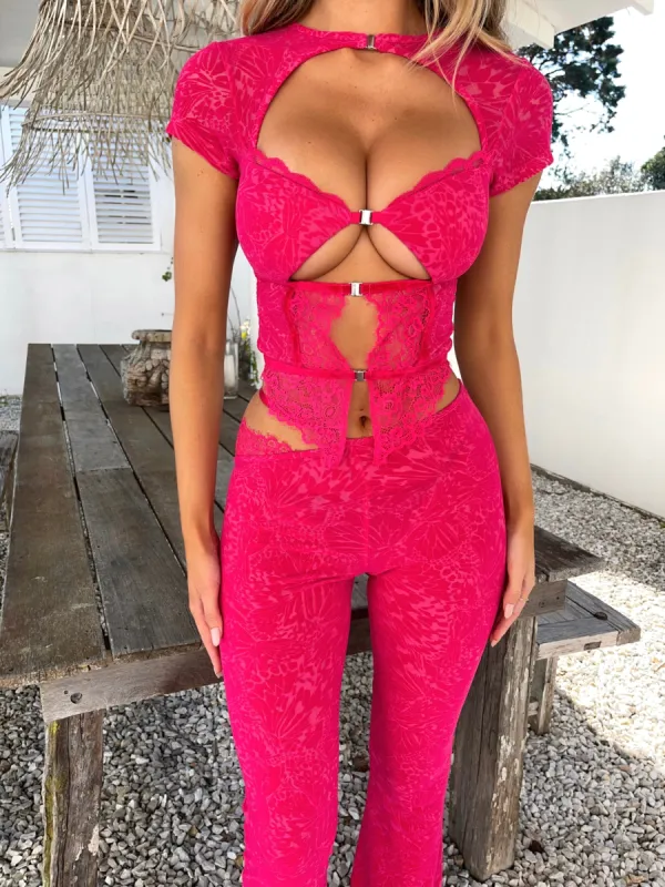 CORA TOP PINK sold by Outcast Clothing