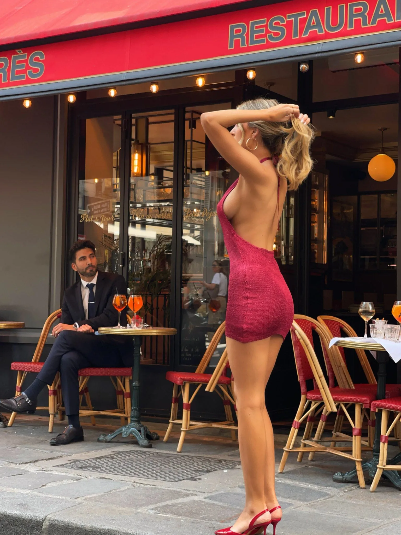 ADRIANA MINI DRESS RASPBERRY SHIMMER sold by Outcast Clothing product image thumbnail 3