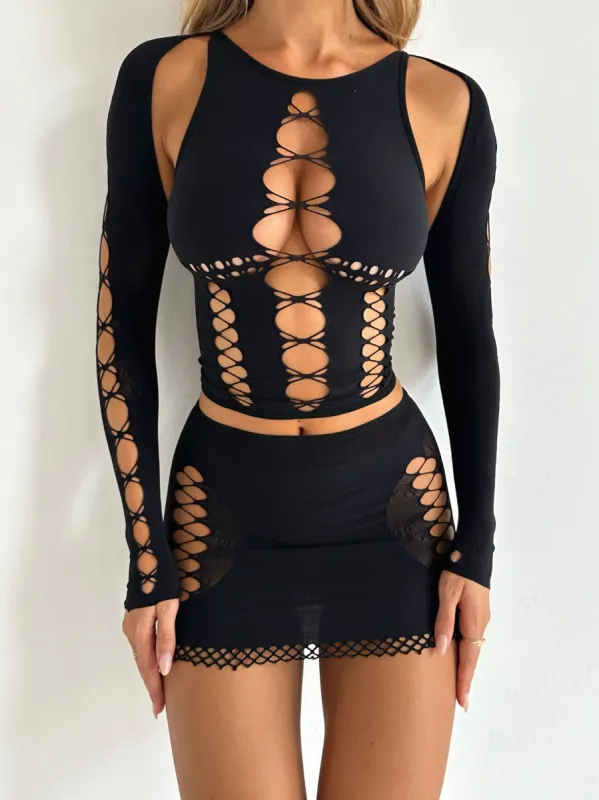 OASIS MINI SKIRT BLACK sold by Outcast Clothing