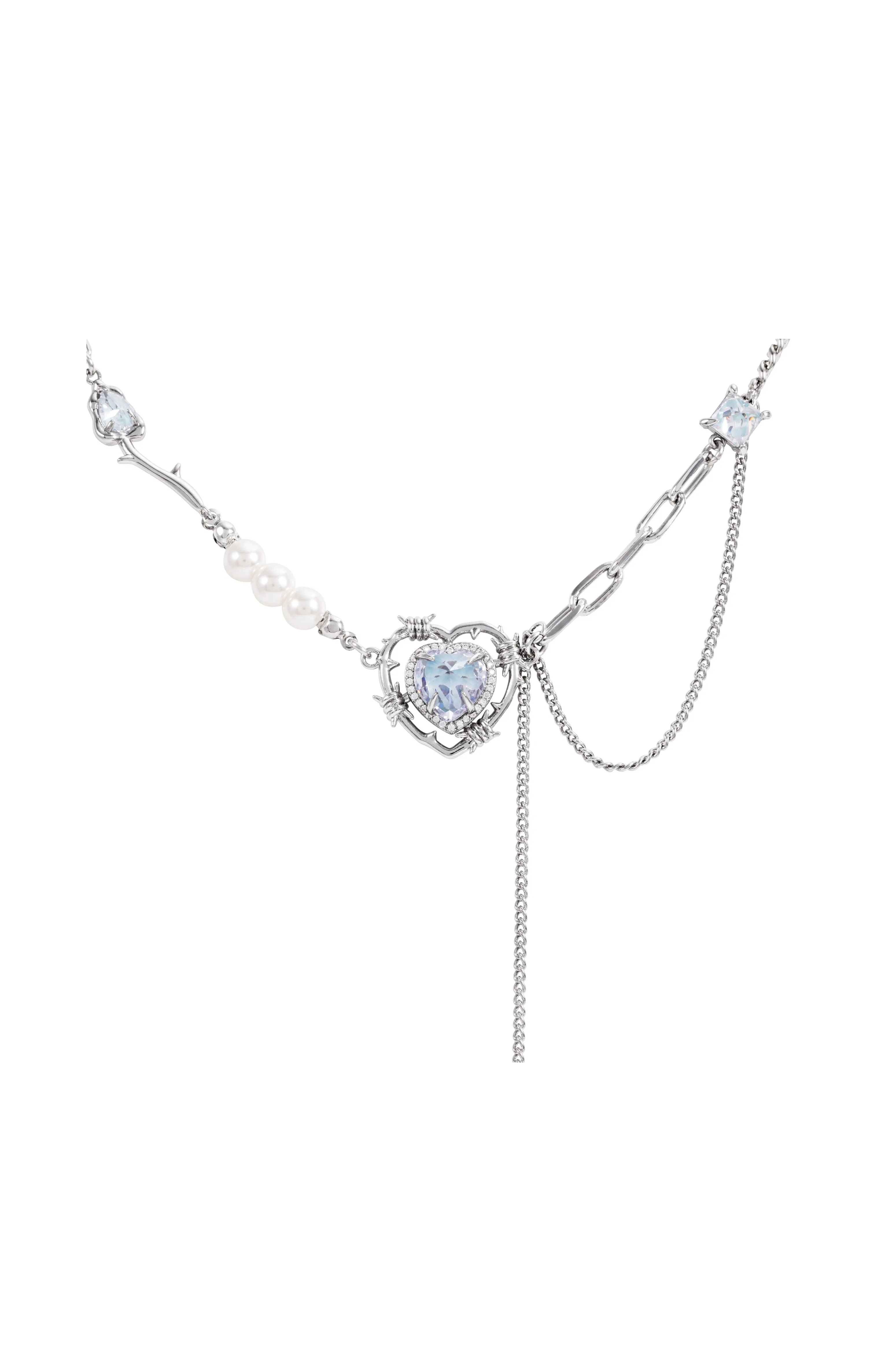 CRYSTALE NECKLACE SILVER sold by Outcast Clothing product image thumbnail 3