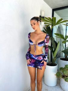 JASMIN CROP TOP PURPLE - OUTCAST EXCLUSIVES sold by Outcast Clothing