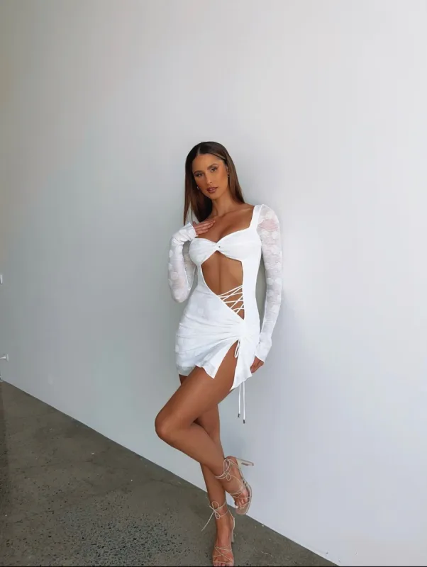 PENNY MINI DRESS WHITE - OUTCAST EXCLUSIVES sold by Outcast Clothing