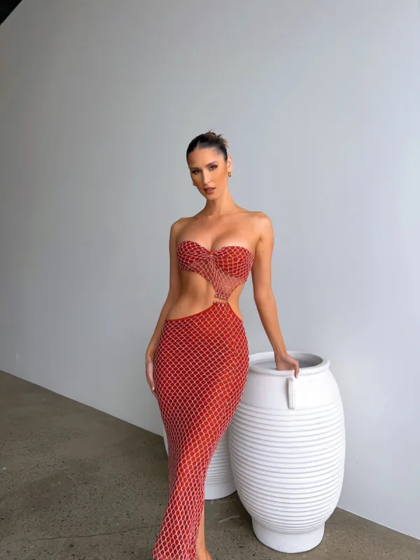 MILA MAXI DRESS RUST - OUTCAST EXCLUSIVES sold by Outcast Clothing