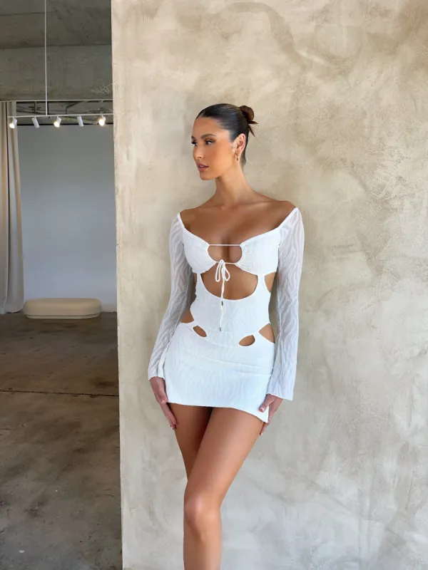 EDEN MINI DRESS WHITE - OUTCAST EXCLUSIVES sold by Outcast Clothing