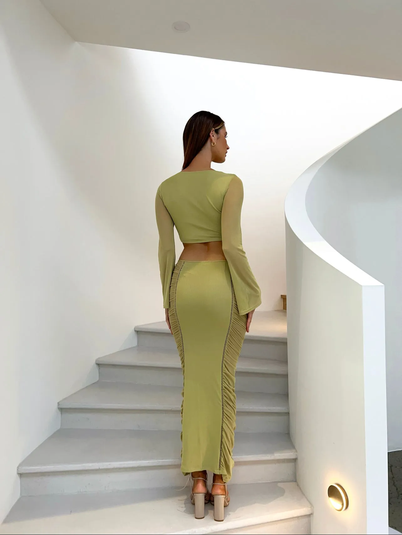 MADDY MAXI SKIRT GREEN - OUTCAST EXCLUSIVES sold by Outcast Clothing product image thumbnail 2