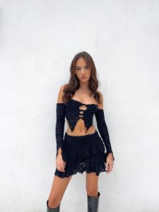 ALICE MINI SKIRT BLACK - OUTCAST EXCLUSIVES sold by Outcast Clothing