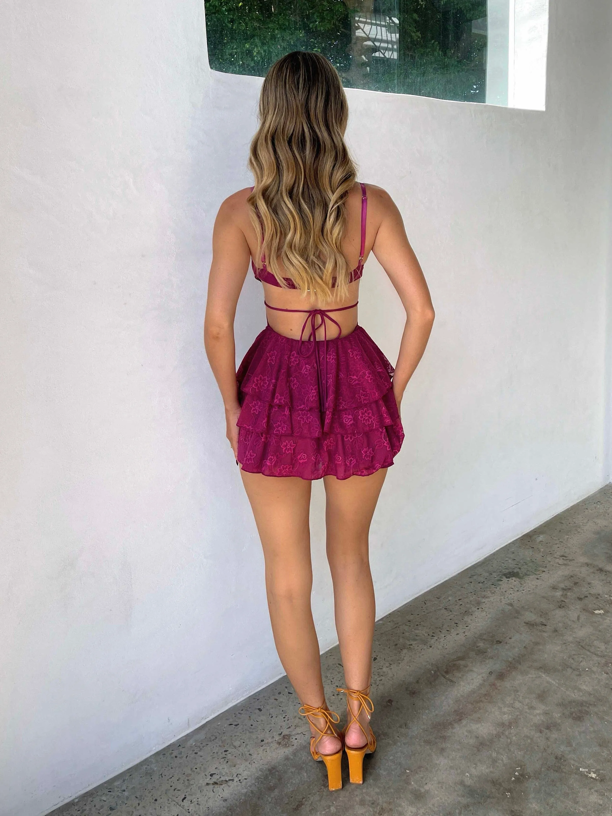 GRAZIE MINI DRESS PLUM | Parallel