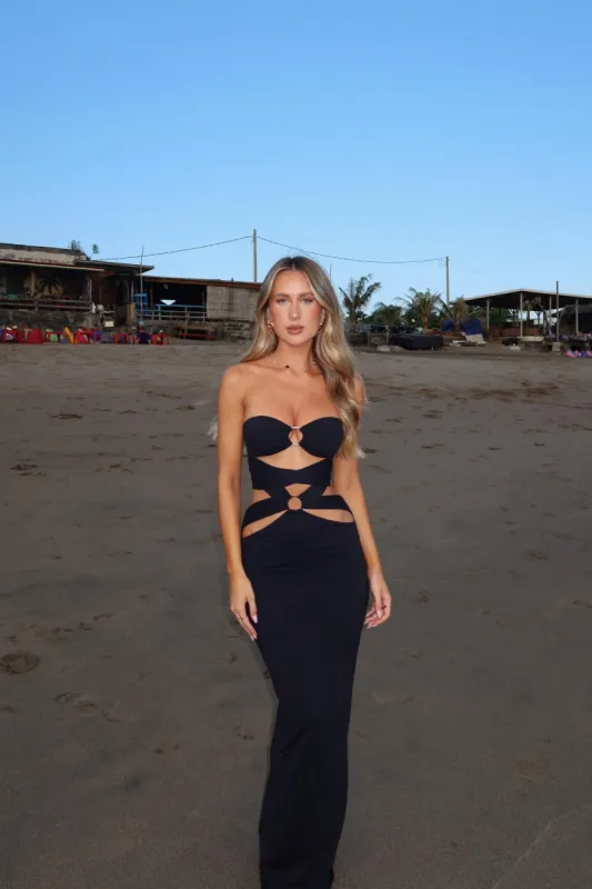 VIORA MAXI DRESS BLACK sold by Outcast Clothing
