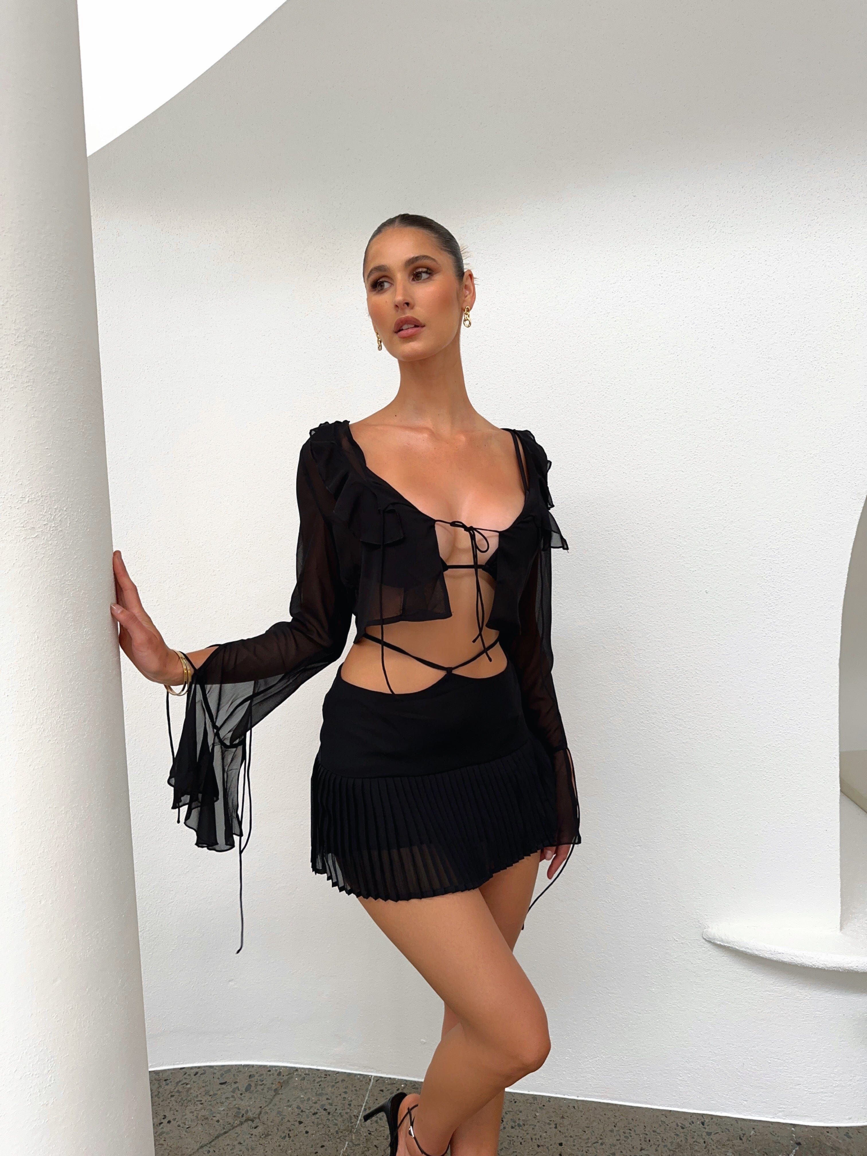 TARA MINI SKIRT BLACK sold by Outcast Clothing product image thumbnail 2