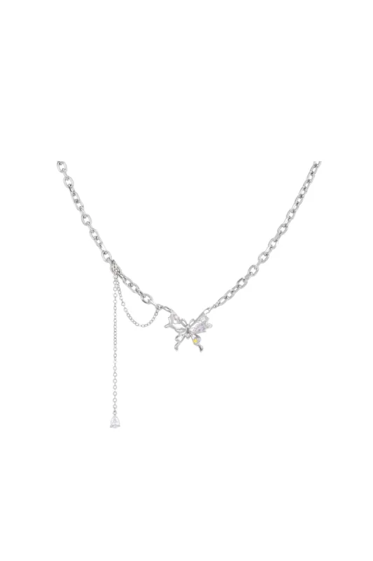MARIPOSA NECKLACE SILVER sold by Outcast Clothing