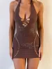 RYDER MINI DRESS CHOCOLATE sold by Outcast Clothing