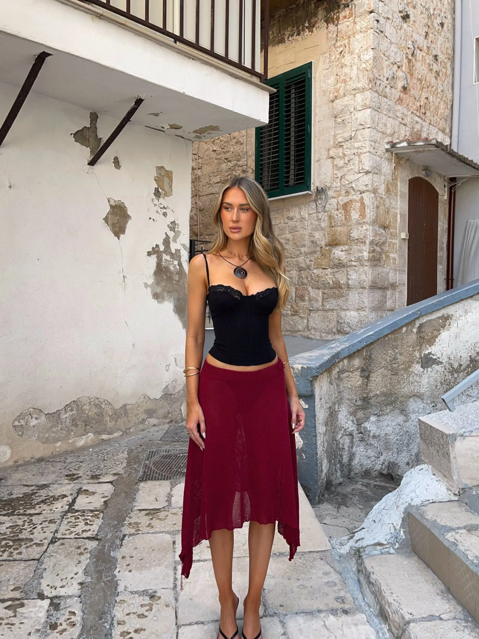 SOLEIL CORSET TOP BLACK sold by Outcast Clothing