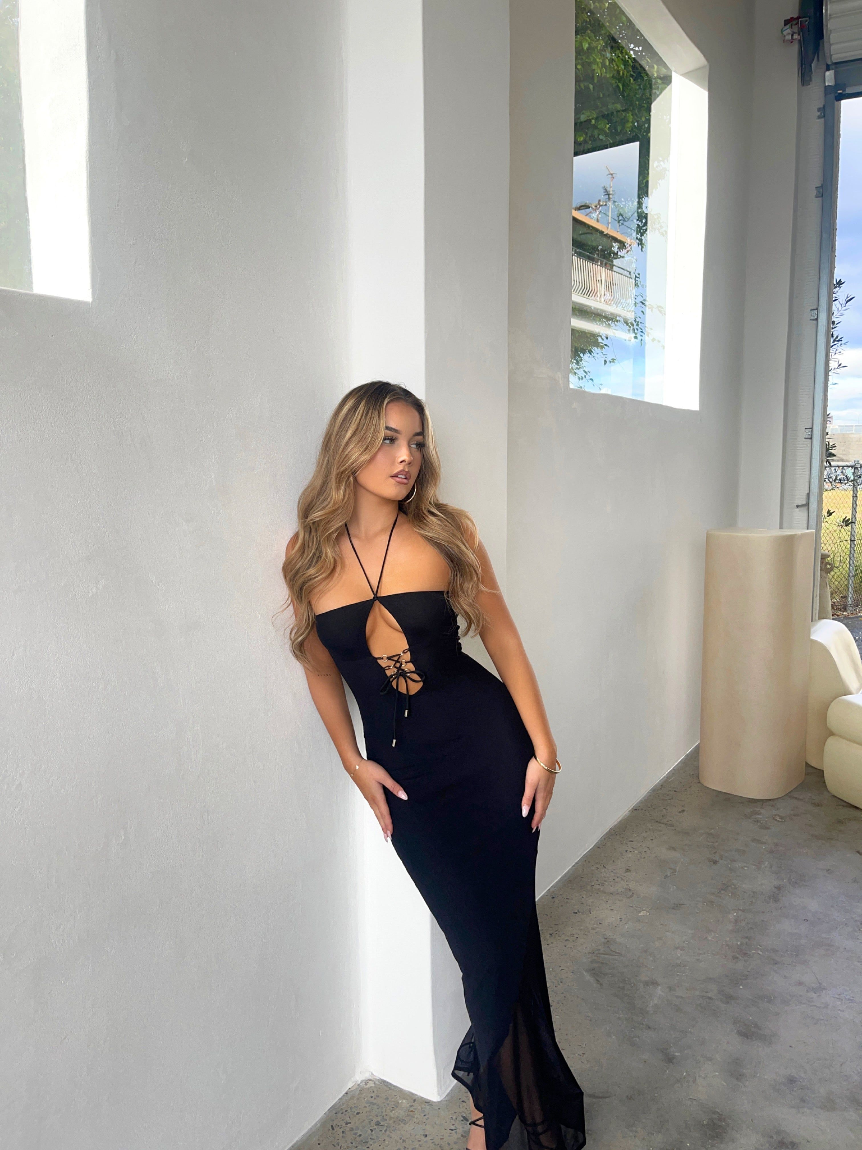 RICH ROMANCE MESH MAXI DRESS BLACK - OUTCAST EXCLUSIVES sold by Outcast Clothing