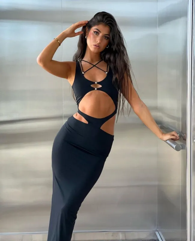 WONDER MAXI DRESS BLACK - OUTCAST EXCLUSIVES sold by Outcast Clothing