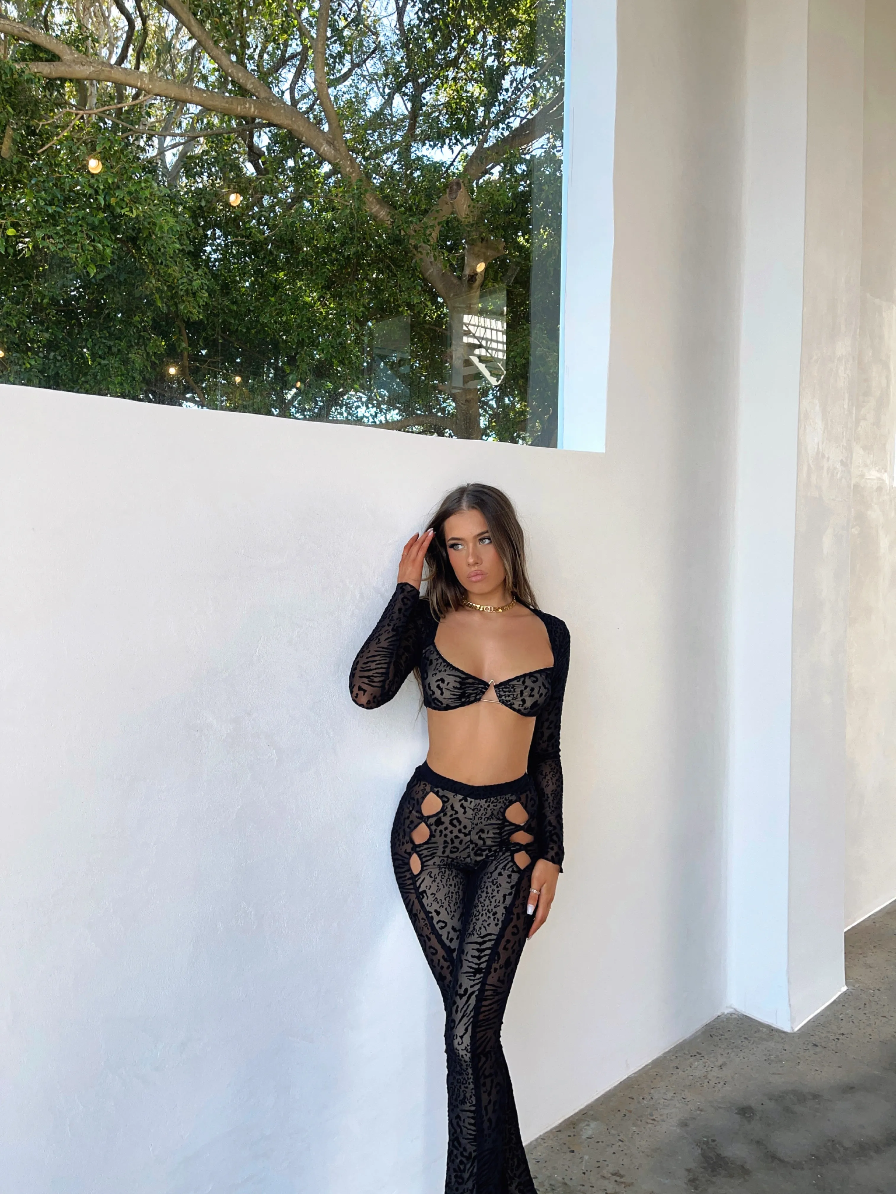 LYON CROP TOP BLACK - OUTCAST EXCLUSIVES sold by Outcast Clothing product image thumbnail 2