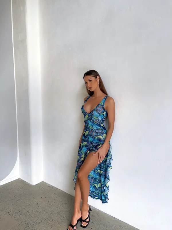 CASABLANCA MAXI DRESS BLUE - OUTCAST EXCLUSIVES sold by Outcast Clothing