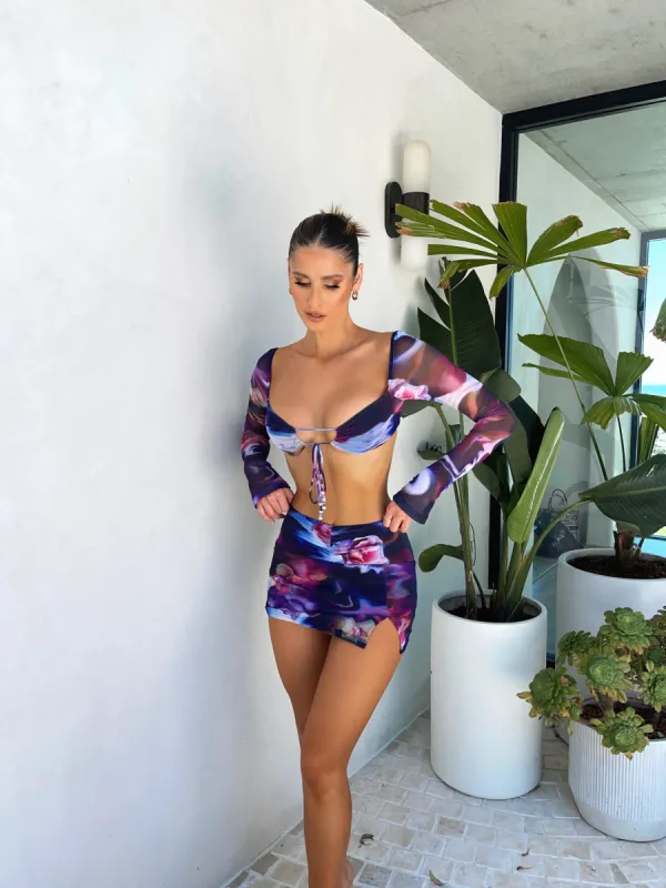 JASMIN CROP TOP PURPLE - OUTCAST EXCLUSIVES sold by Outcast Clothing
