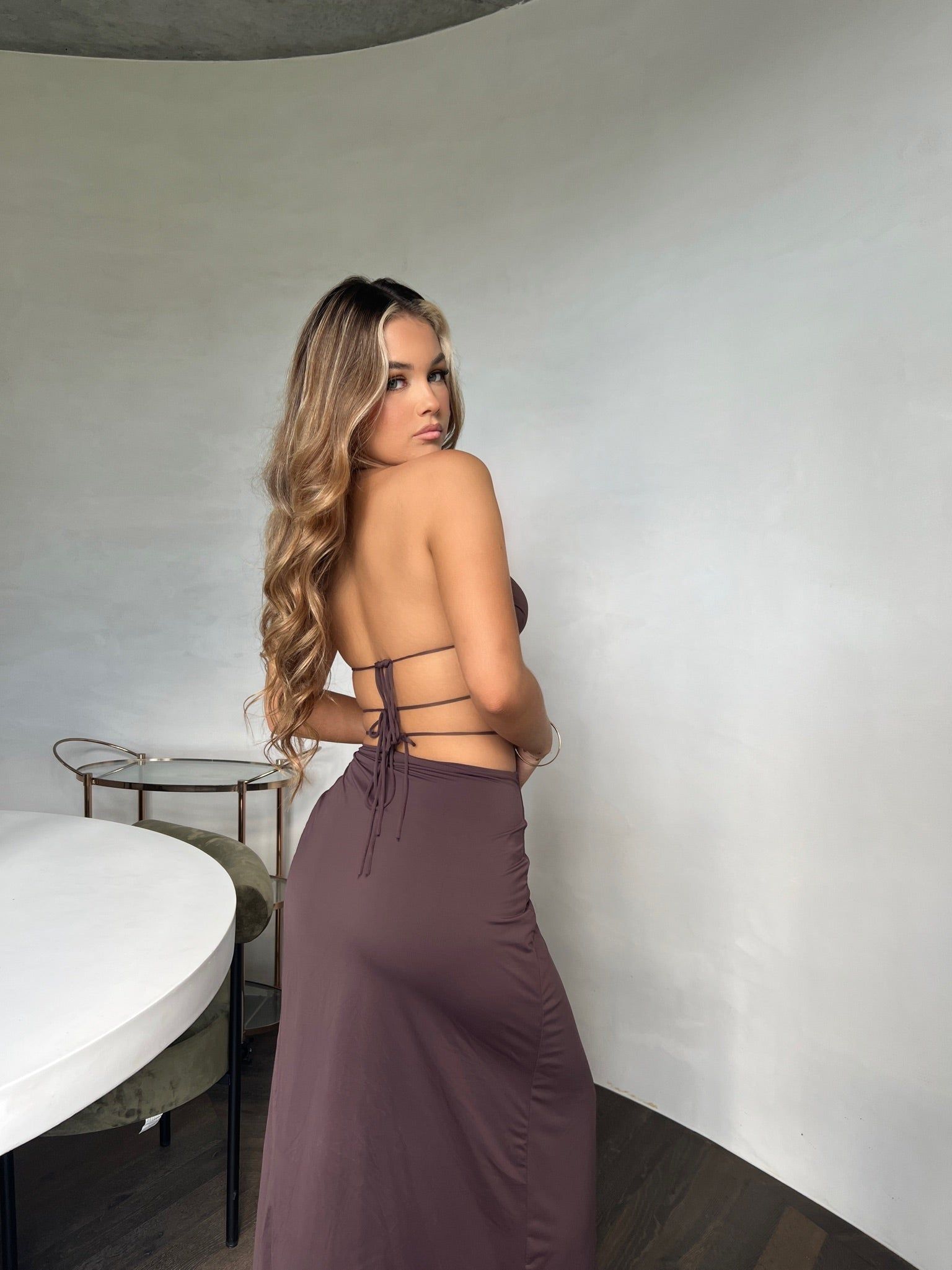 CAITLIN MAXI SKIRT MOCHA - OUTCAST EXCLUSIVES sold by Outcast Clothing product image thumbnail 3