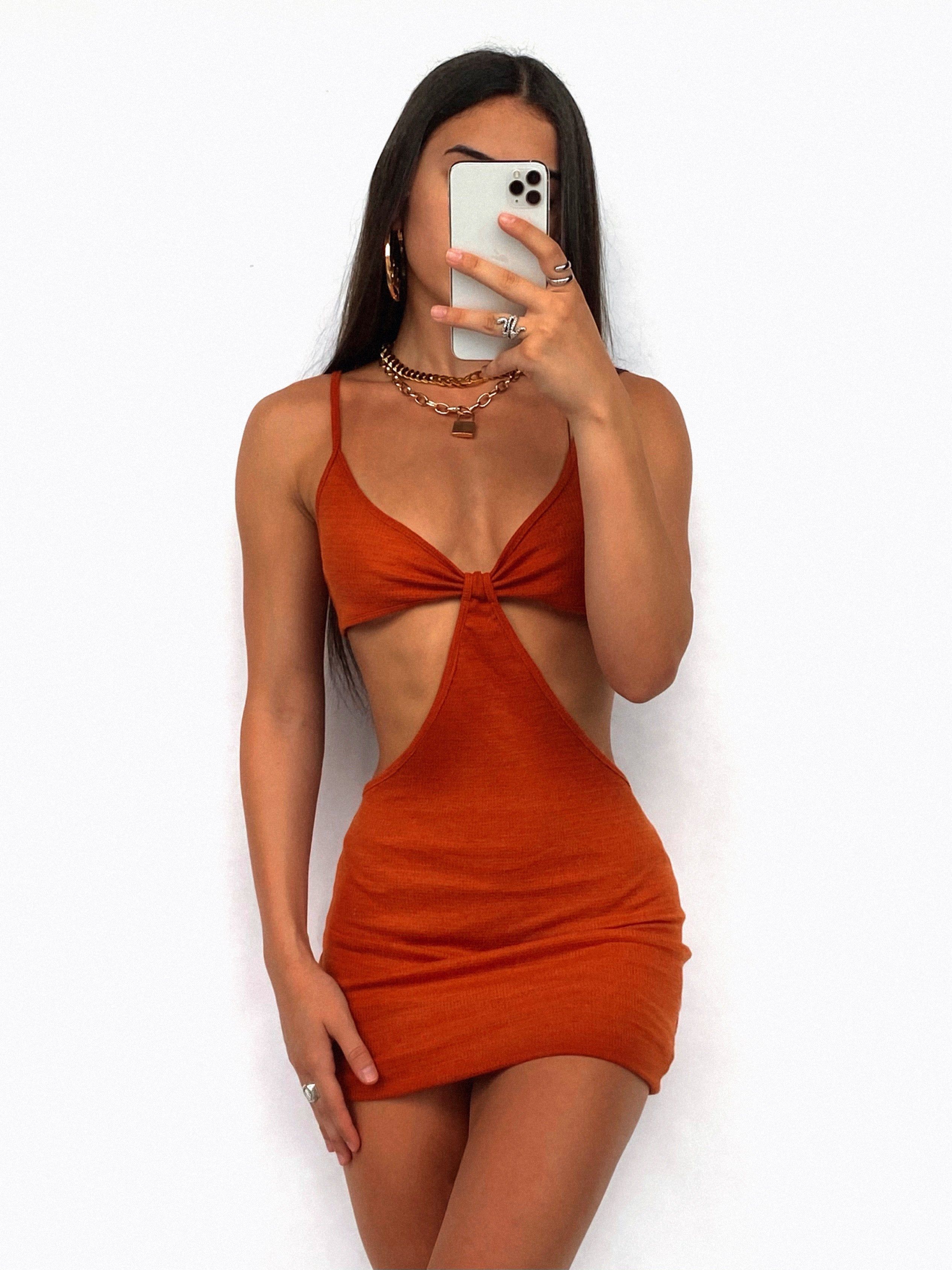 LARAH MINI DRESS RUST sold by Outcast Clothing product image thumbnail 2