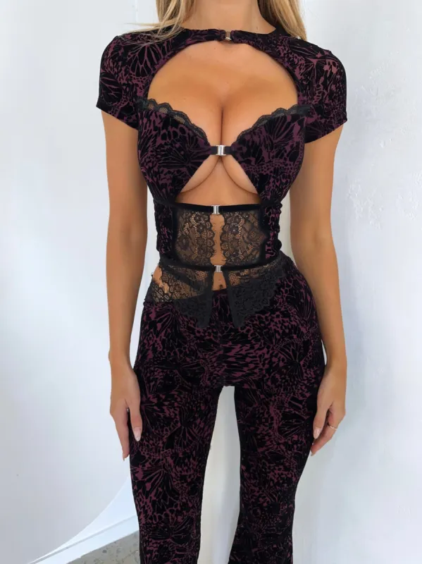 CORA TOP PURPLE sold by Outcast Clothing