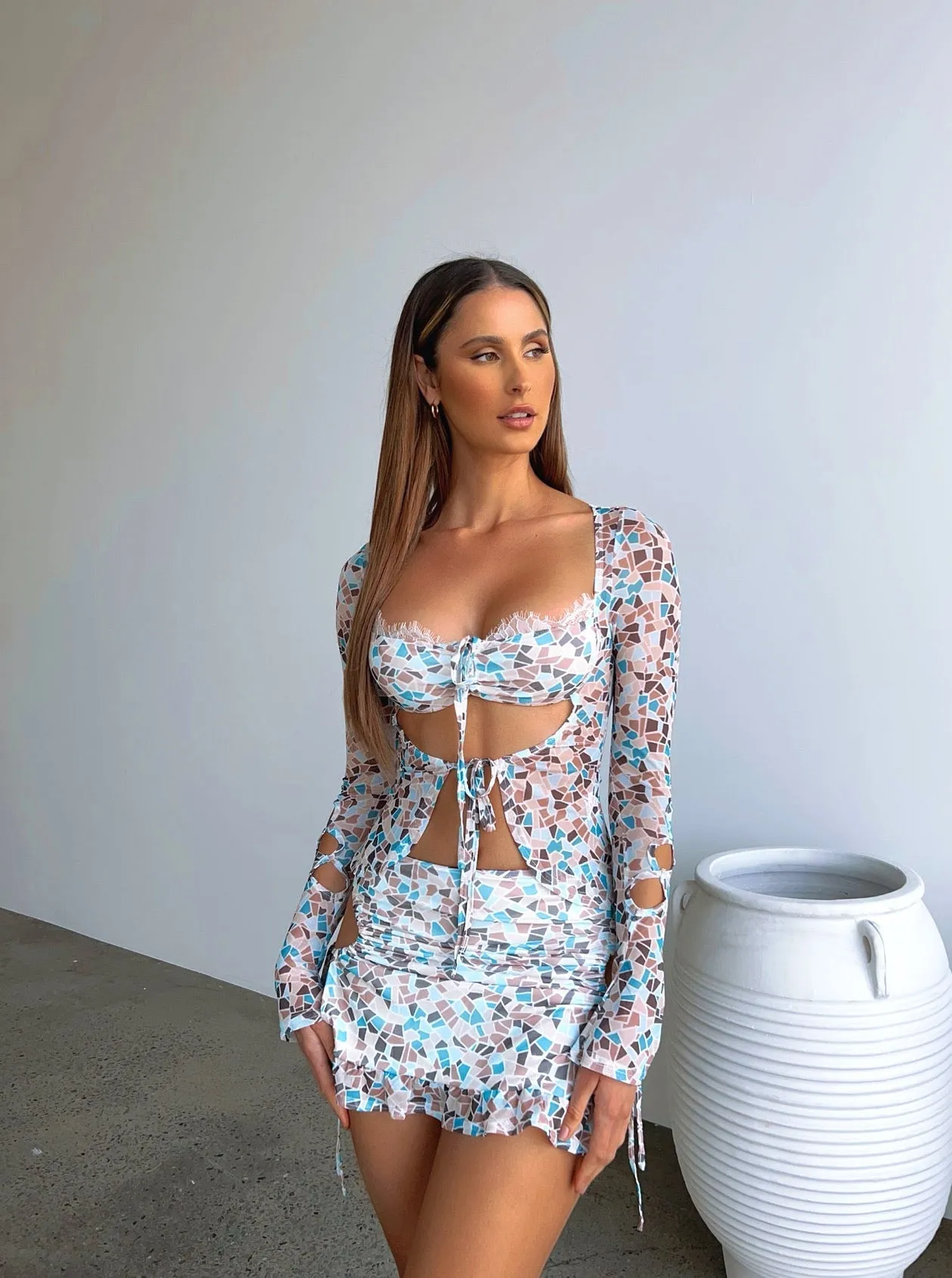 ROSALIE PRINTED MINI SKIRT - OUTCAST EXCLUSIVES sold by Outcast Clothing