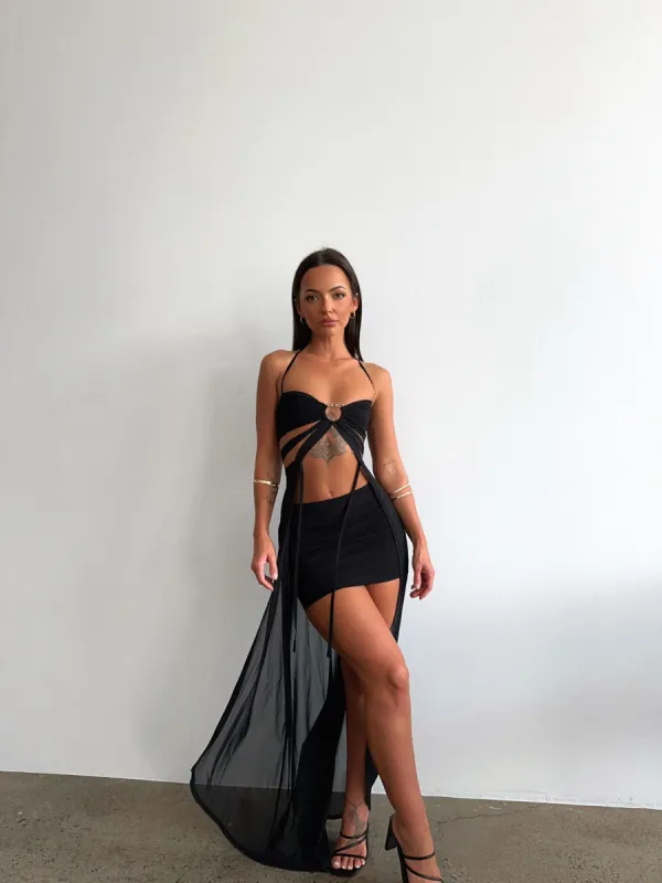 LALANA MINI SKIRT BLACK - OUTCAST EXCLUSIVES sold by Outcast Clothing