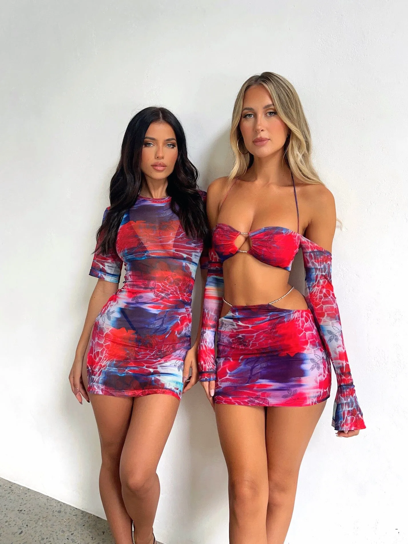 HARLOW PRINTED MINI SKIRT SYRAH - OUTCAST EXCLUSIVES sold by Outcast Clothing product image thumbnail 2