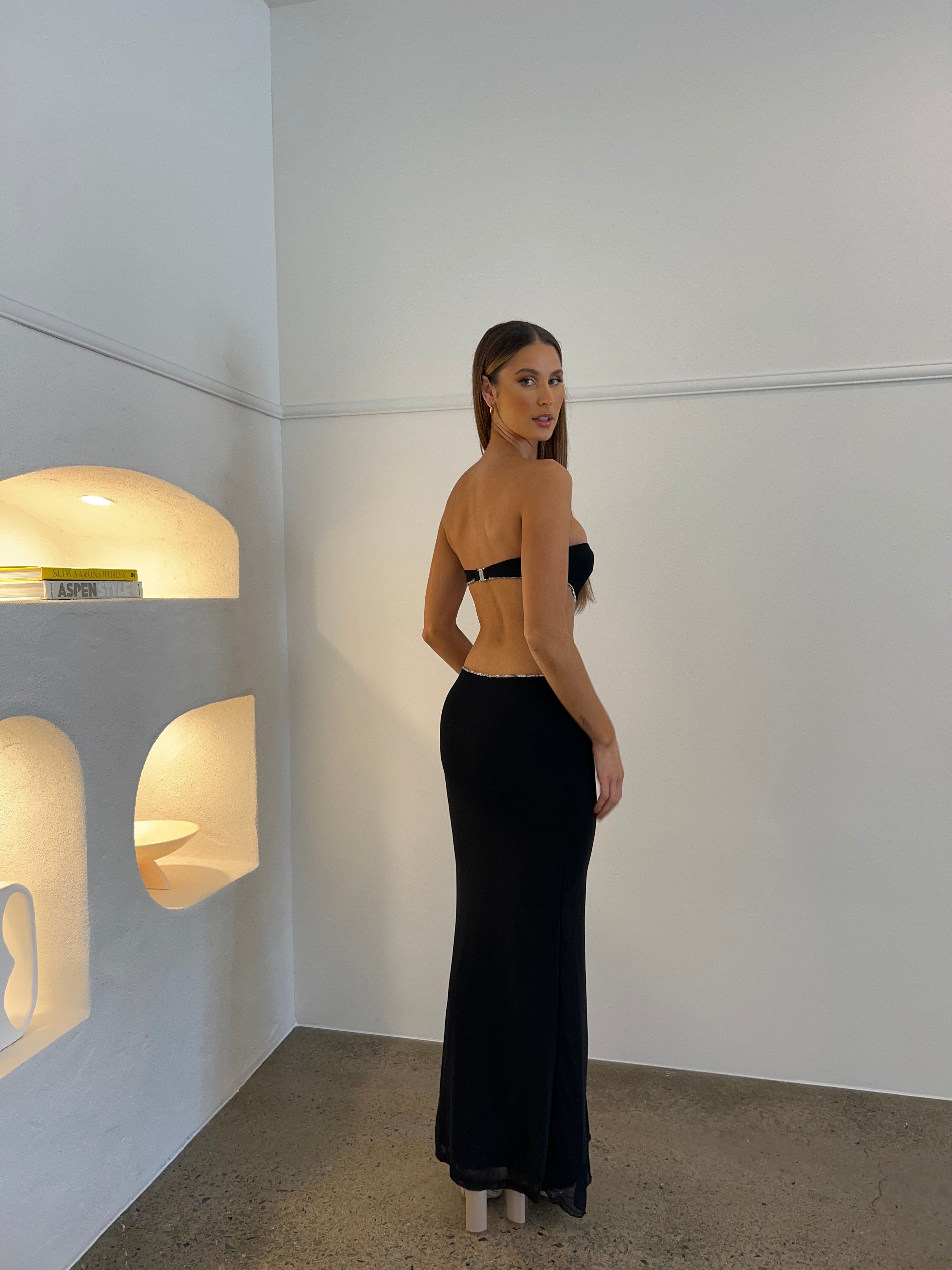 JADORE MESH MAXI DRESS BLACK - OUTCAST EXCLUSIVES sold by Outcast Clothing product image thumbnail 3