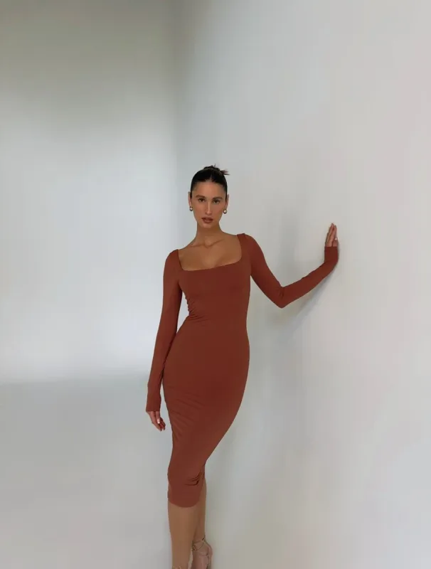 BLAKE MIDI DRESS SIENNA - OUTCAST EXCLUSIVES made by Outcast Clothing